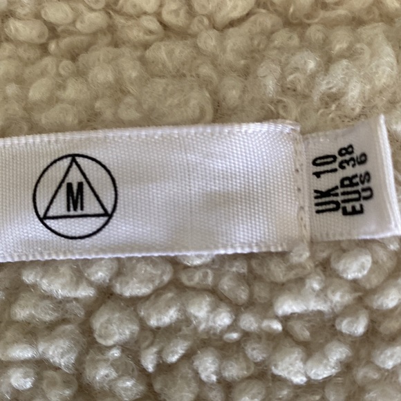 Womens Sz XL Misguided Sherpa double breasted long jacket coat - Picture 6 of 8